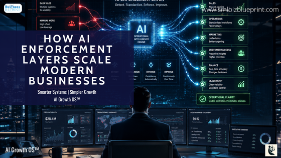 Modern AI operations center connecting fragmented business systems into one coordinated workflow environment.