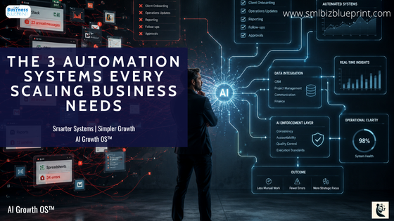 Founder standing inside a fragmented digital operations room where chaotic workflows reorganise into structured AI systems.