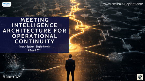 Meeting Intelligence Architecture for Operational Continuity Glowing decision pathways inside a digital intelligence network with some paths fading into darkness and one remaining illuminated.