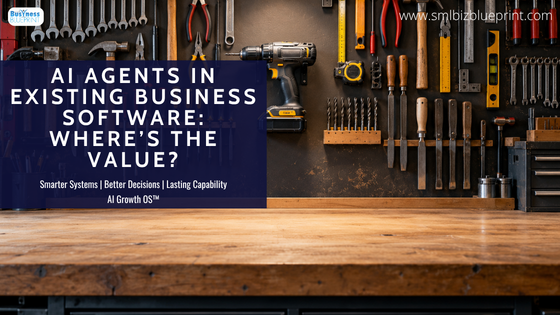 The Capability Arrived Before the Problem A sophisticated wall of specialised tools sits above a completely empty workbench, with a newly added tool prominently positioned despite there being no visible job for it to perform.